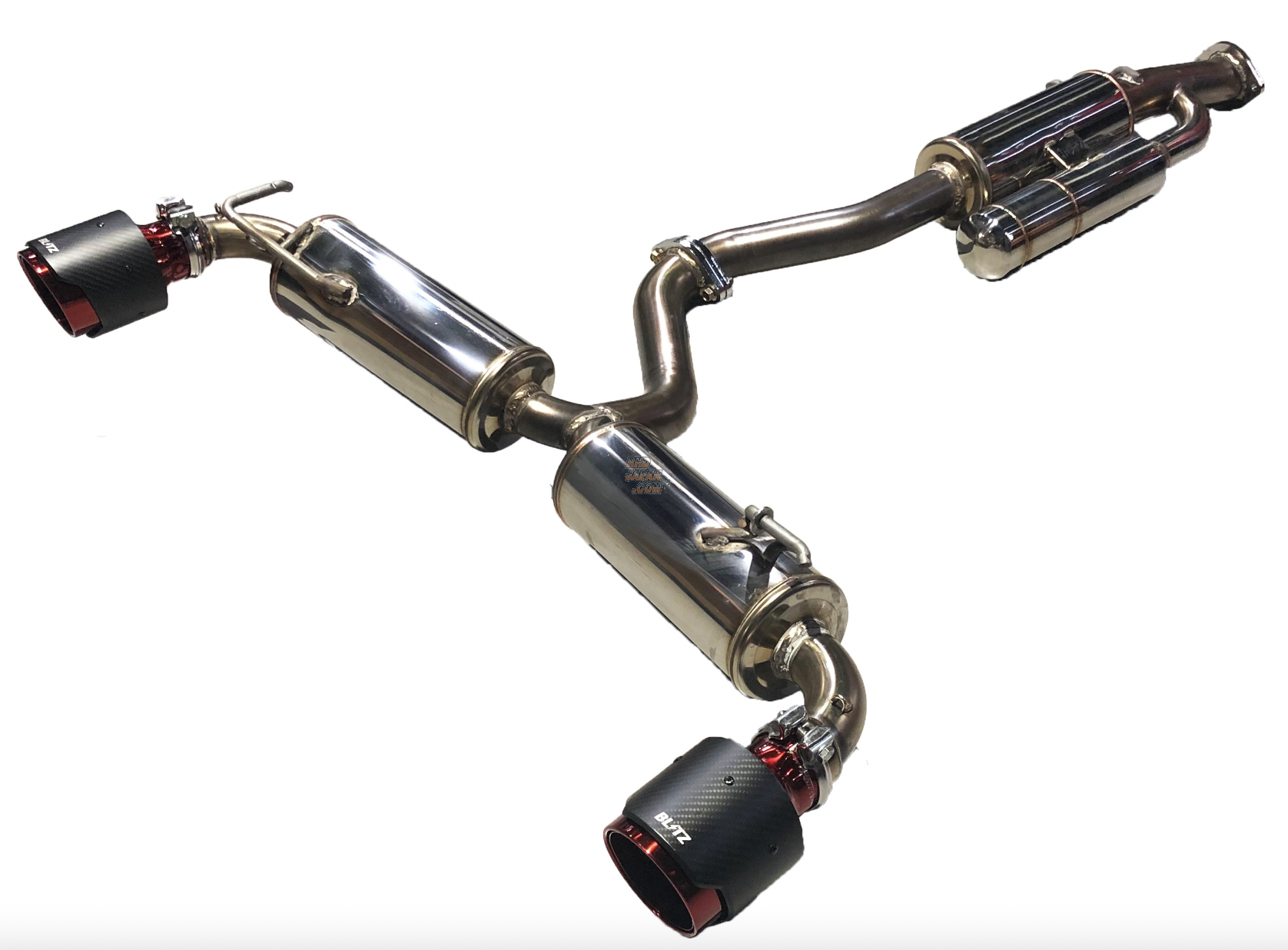 Blitz Nur-Spec Custom Edition Nur-CE Carbon Red Muffler Exhaust System - GR Yaris GXPA16 RZ