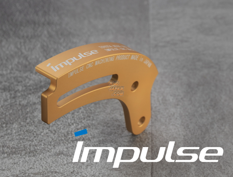 Impulse Aluminum Billet Alternator Mount Stay Gold Alumite with Logo - AE86