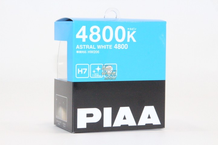 PIAA Japan HW406 ASTRAL WHITE 4800K H7 12V 55W Halogen Bulb 2-pcs.