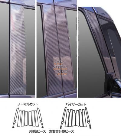 Hasepro Magical Carbon Pillar Full Set Normal Cut Matte Black - B21A