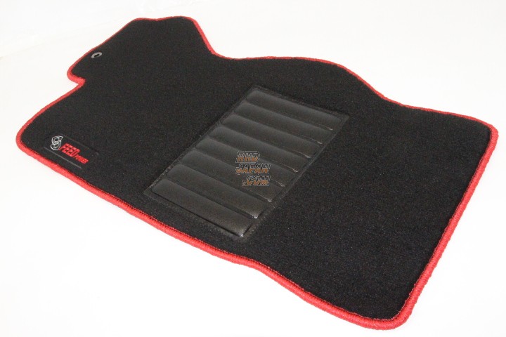 Fujita Engineering FEED Power Floor Mat Set Black Red Border - FD3S