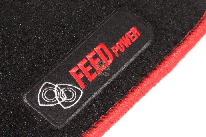 Fujita Engineering FEED Power Floor Mat Set Black Red Border - FD3S