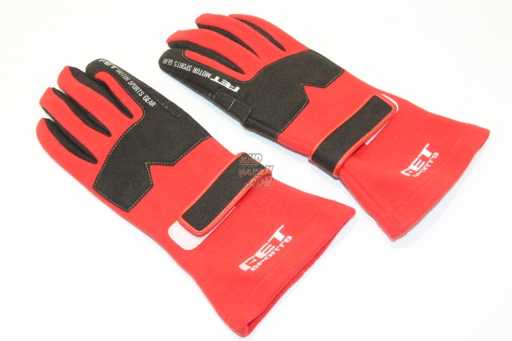 FET Sports 3D Racing Gloves - Red Black Large
