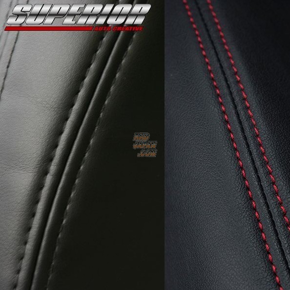 Superior Auto Creative Perforate Version Seat Cover Rear Red Side Stitch - S13