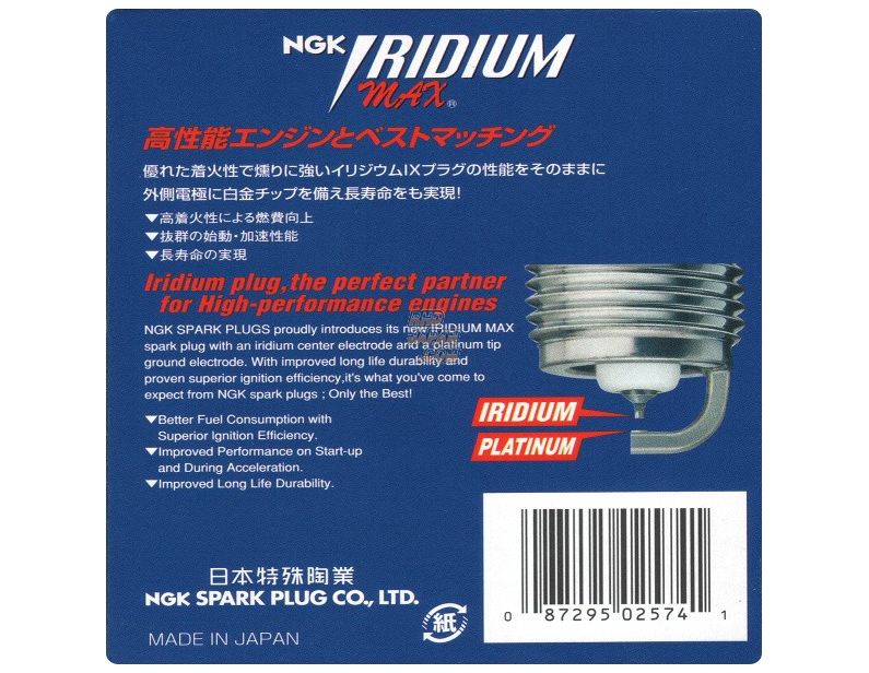 NGK Iridium MAX Spark Plug DCPREIX Heat Range 7