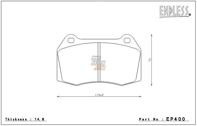 Endless Brake Pads Full Set Type MX72 - CPV35 Z33