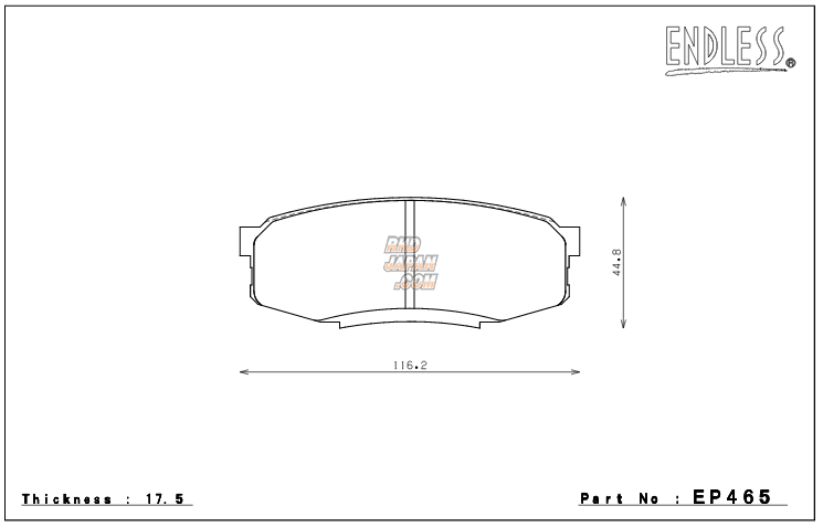 Endless Brake Pads Full Set Type MX72 - Land Cruiser UZJ200W