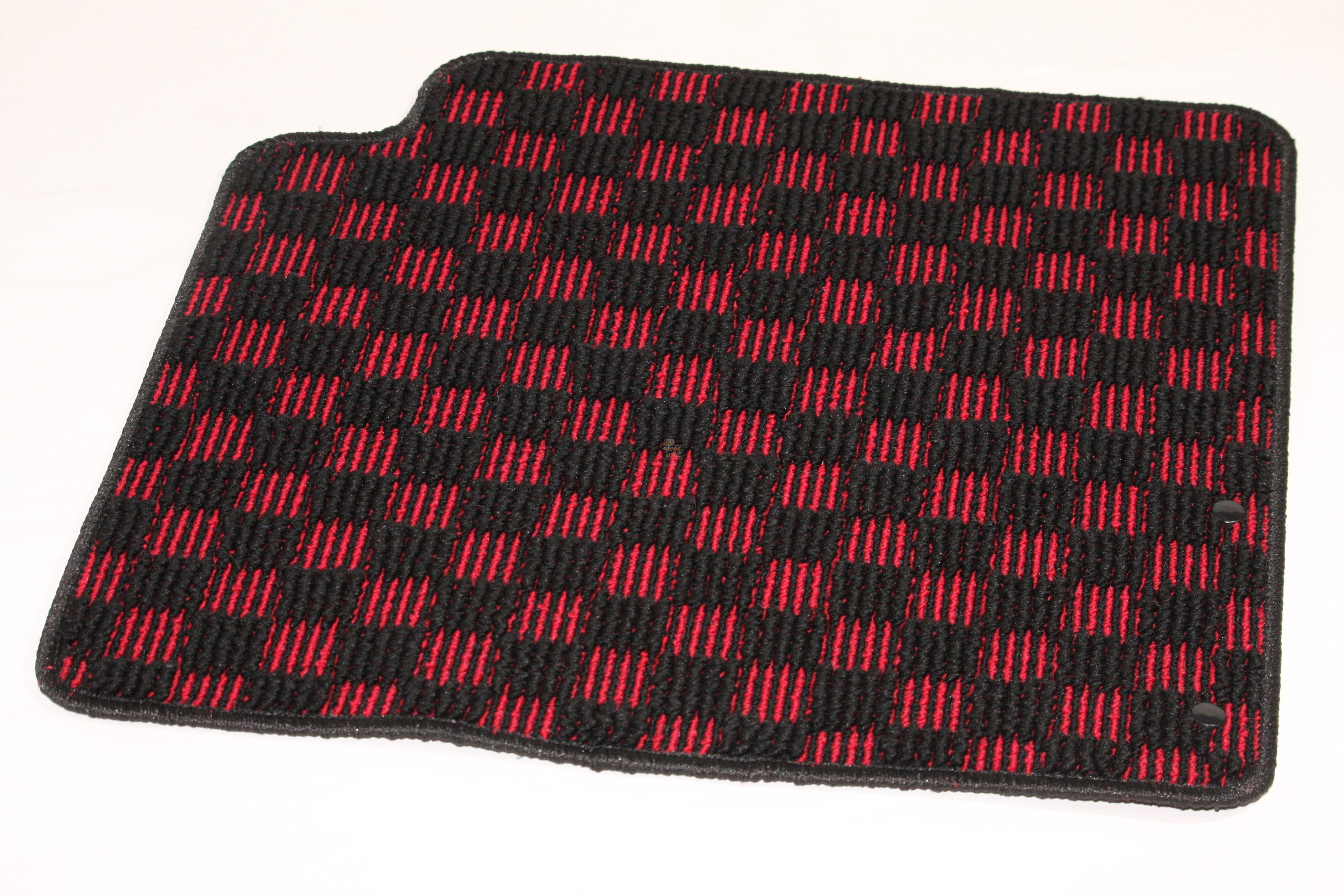 G-Corporation Checkered Floor Mat Set Black x Red - Chaser