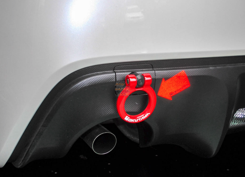 Okuyama Carbing Flipup Rear Towing Hook Red BRZ ZC6 86 ZN6 GRB GRF GH8 RHDJapan