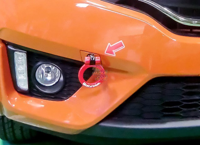 Okuyama Carbing Flip-up Front Towing Hook Red - S2000 AP1 AP2
