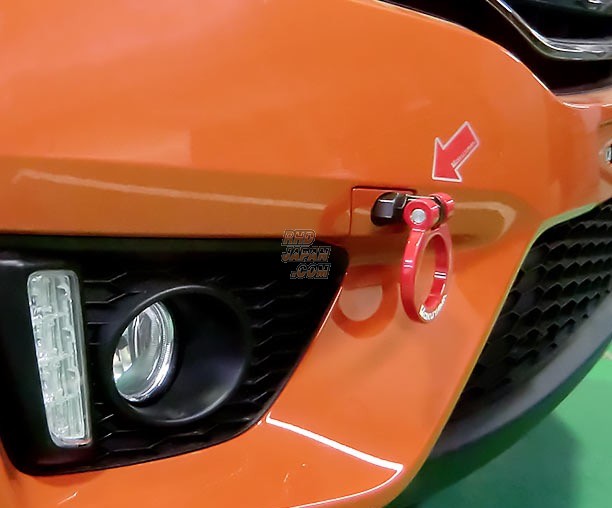 Okuyama Carbing Flip-up Front Towing Hook Red - S2000 AP1 AP2