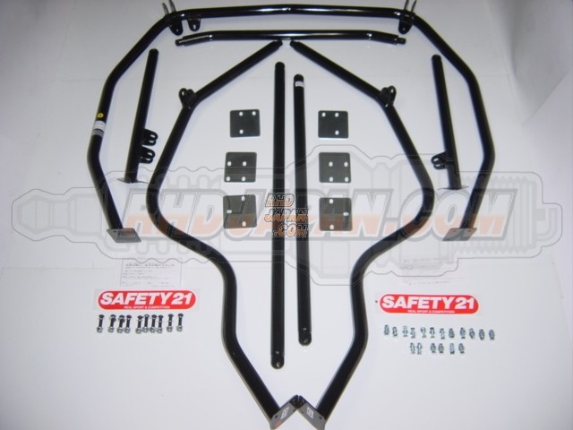 CUSCO Safety 21 Roll Cage 8 Point 2 Seats Around Dash Blue - Civic Type-R FD2