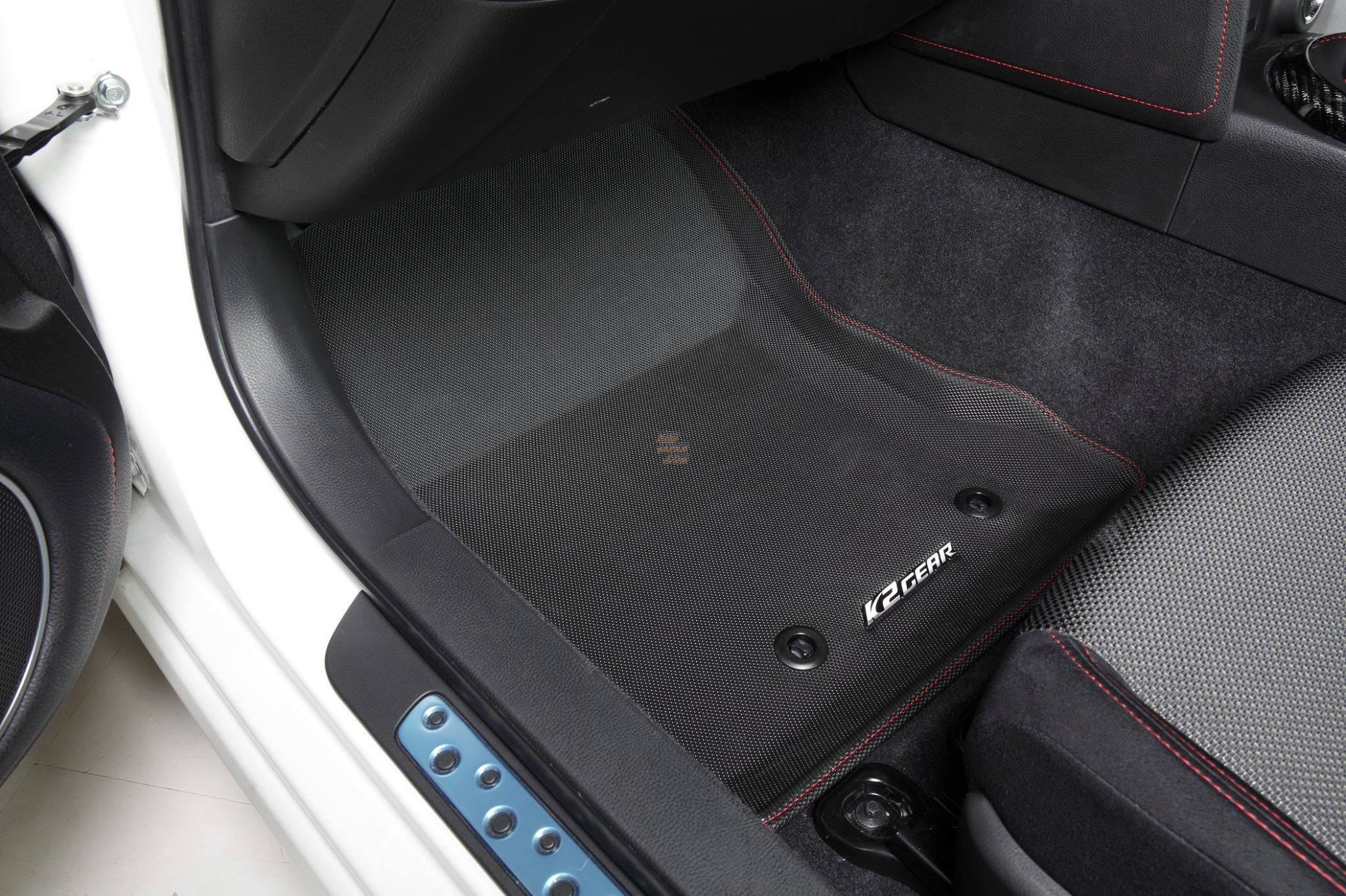 K2 Gear 3D Design Floor Mat Set Red Stitch - VMG VMG VAG