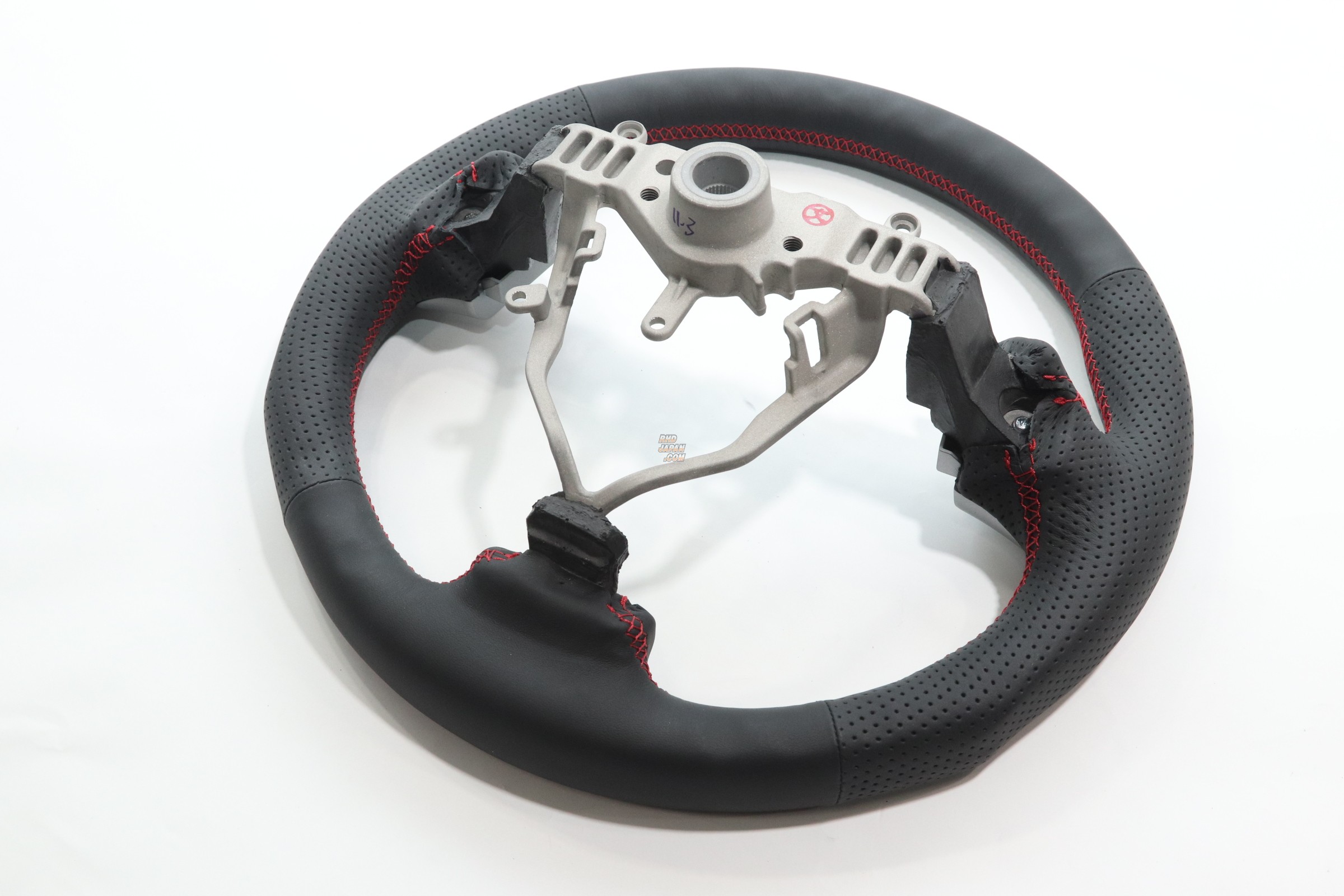 DAMD Sports Steering Wheel Black Leather Red Stitch SS358-S(F) - BP# BL#  SG# GD# GG# - RHDJapan