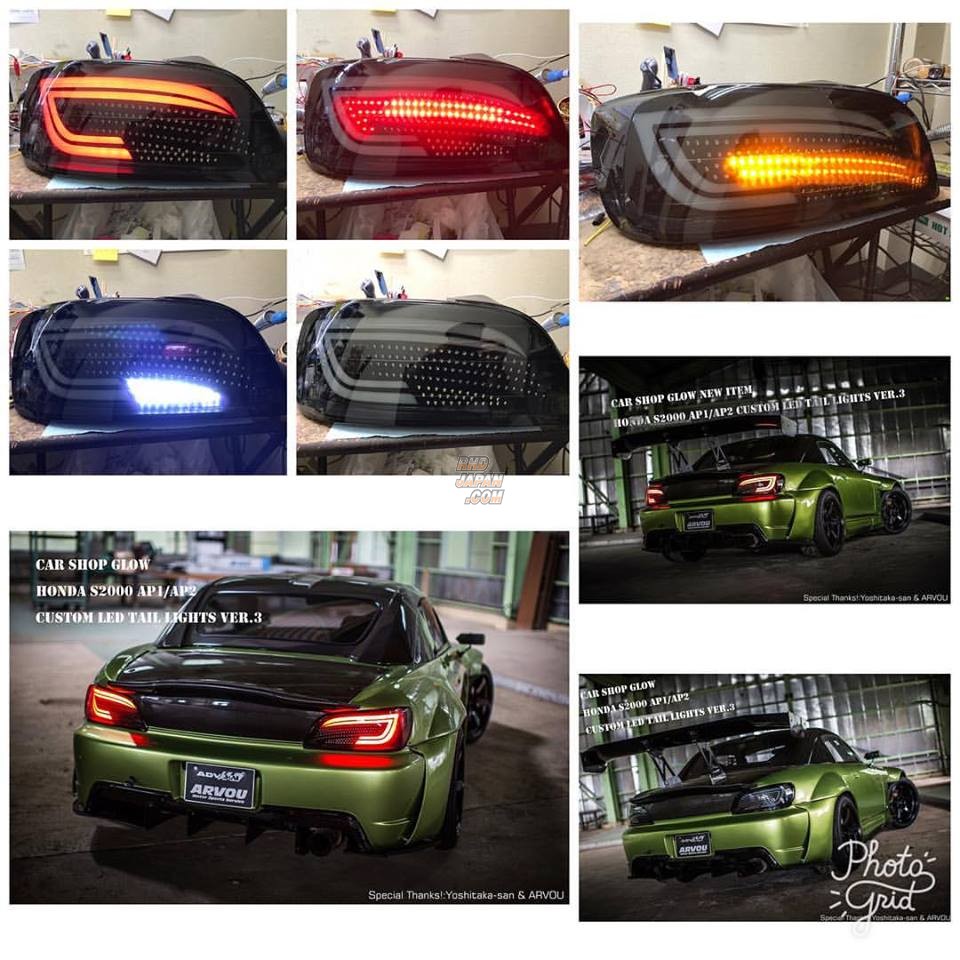 Car Shop GLOW Custom LED Tail Lights Smoked Version 3 - S2000 AP1 AP2