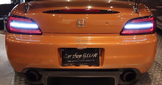 Car Shop GLOW Custom LED Tail Lights Smoked Version 1 Flowing Turn Signal - S2000 AP1 AP2