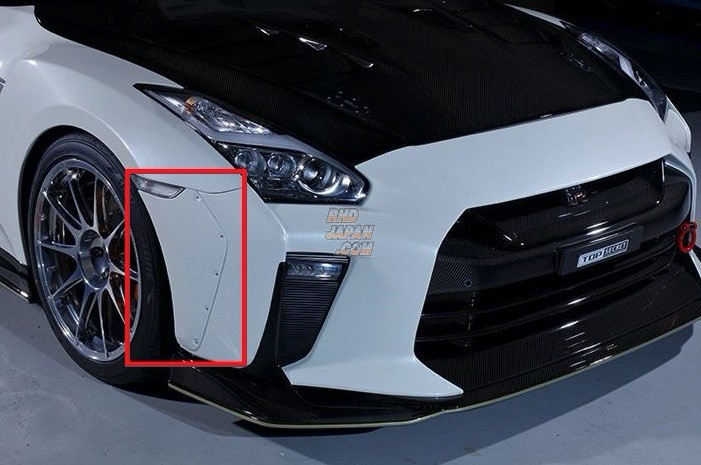 Top Secret Front Wide Fender Bumper Cover Set - GT-R R35 MY17