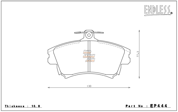 Endless Brake Pads Type MX72 Plus Full Set - Colt Ralliart Ver.R Z27AG