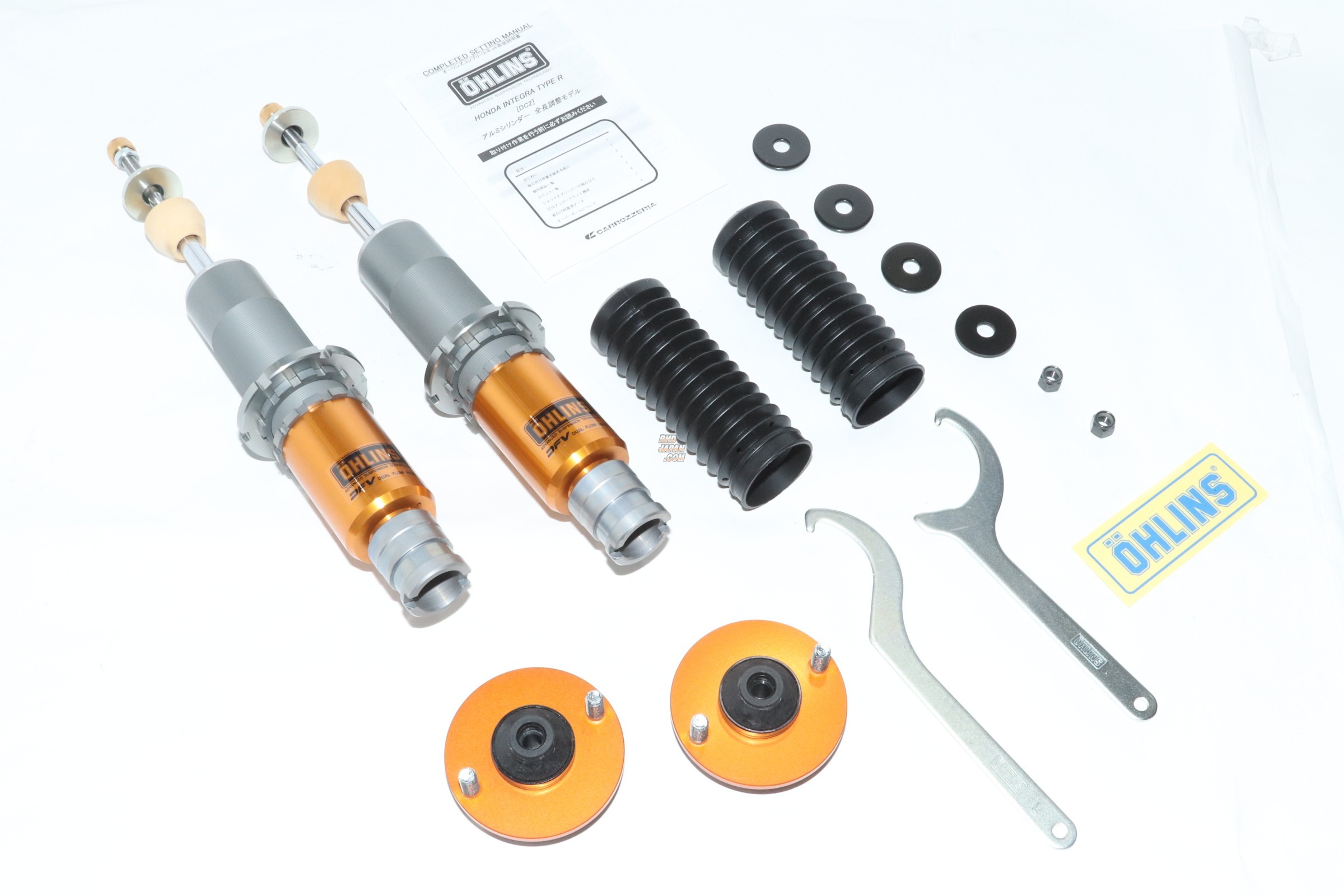 Ohlins Coilover Suspension Complete Kit Type HAL DFV Rubber Upper Mounts - S13