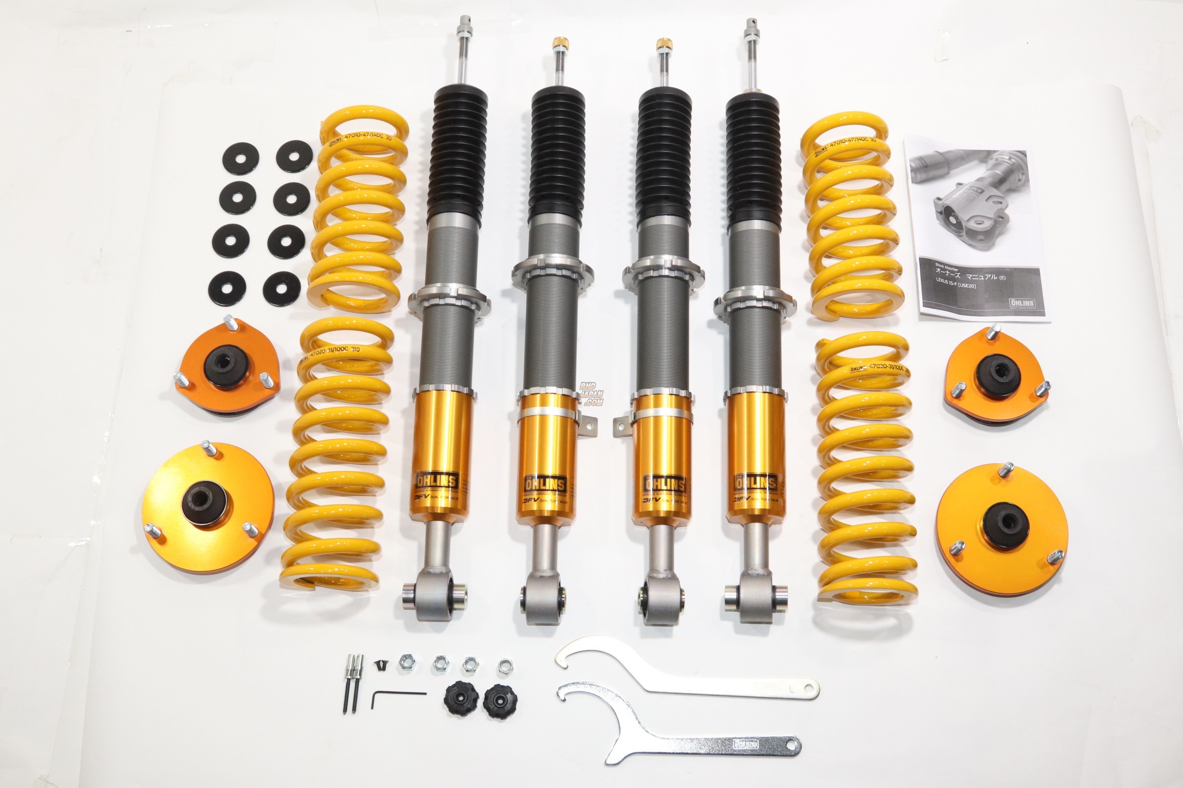 Ohlins Coilover Suspension Complete Kit Type HAL DFV Rubber Upper Mounts - S13