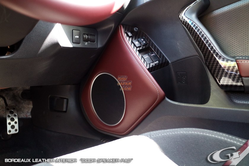 Grazio & Co Door Speaker Pad Set Bordeaux Exclusive Leather Interior - BRZ ZC6 86 ZN6