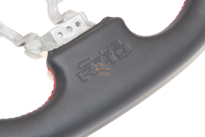 RH9 Original Steering Wheel Dry Black Carbon Red Stitch - GT-R R35