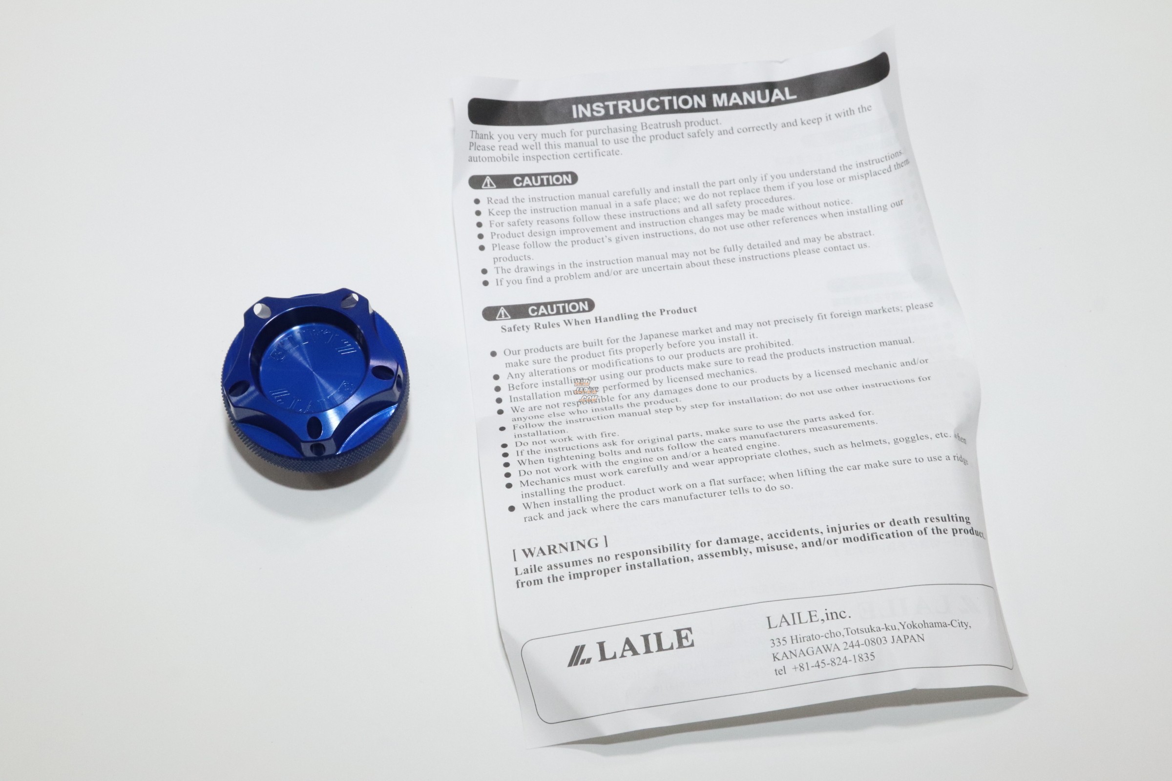 Laile Oil Filler Cap Screw Type Blue - Mitsubishi M32/M33 X P3.5