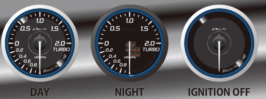 Defi Racer Gauge N2 Turbo Boost 52mm - Blue 2.0bar - RHDJapan