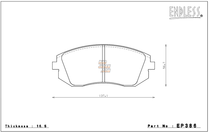 Endless Brake Pads Front Set Circuit Compound CC38 (ME22) - EP386