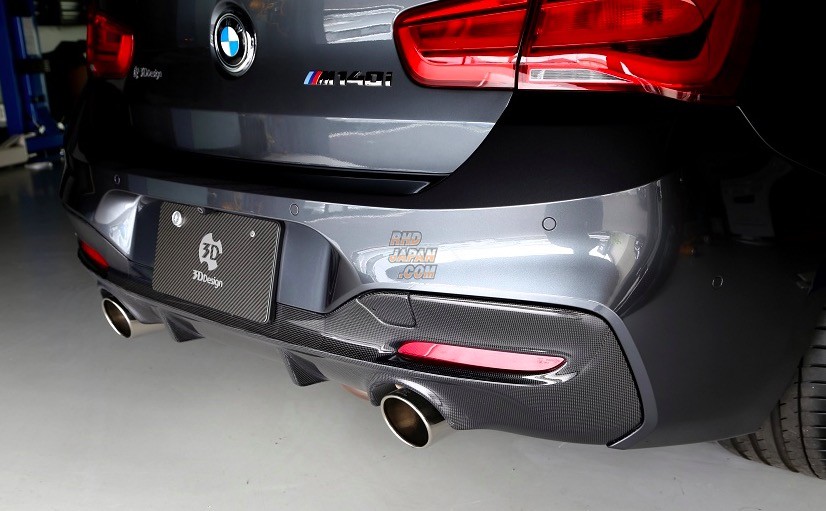 3D Design Rear Diffuser 2 Tail Carbon Fiber - BMW F20 M-Sport LCI M135i 1B30 M140i 1S30