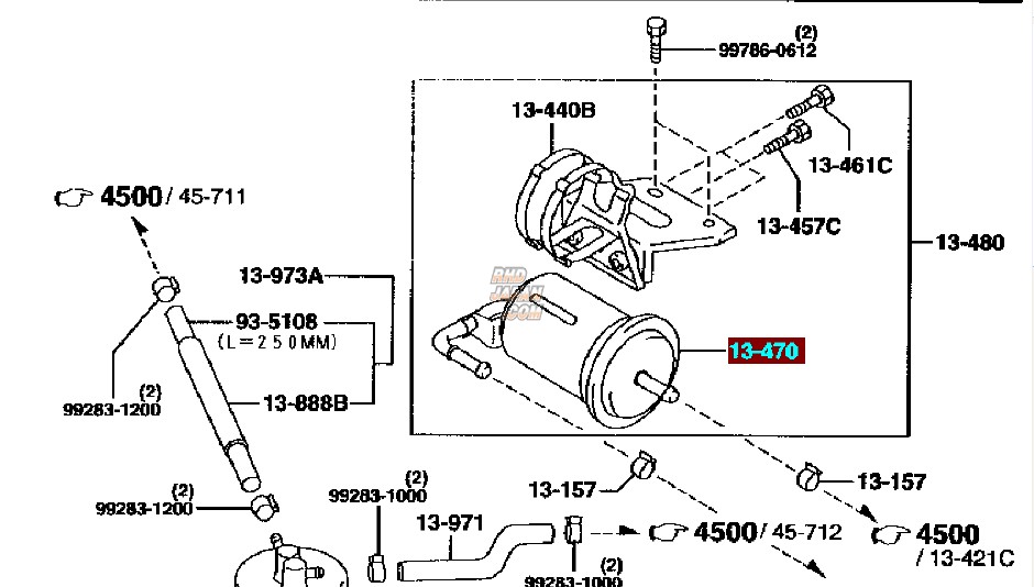 Gas Fuel Filter for Mazda RX-7 RX7 13B 84-92 turbo FI