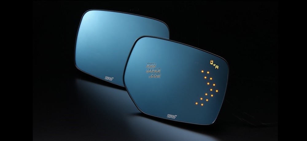 STI Blue Wide Hydrophilic Side Mirrors - ST91039ST100 - RHDJapan