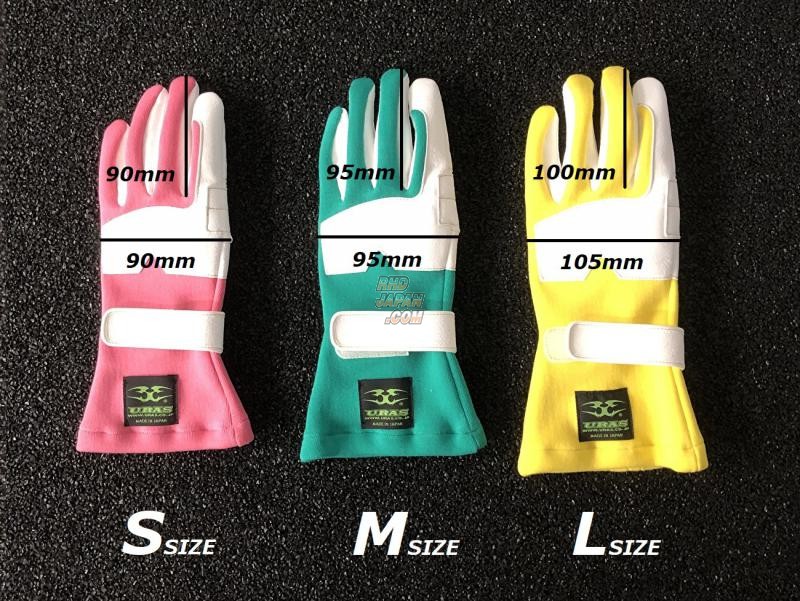 Uras Racing Gloves Yellow Green Mix Large RHDJapan