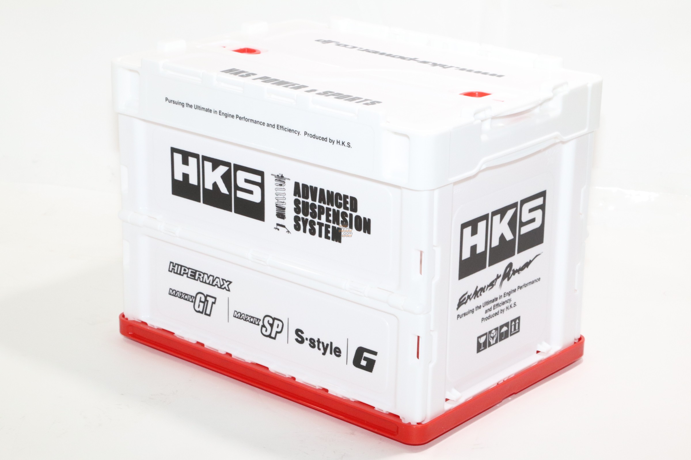HKS Exhaust Technology Folding Container Box - White Small 20L