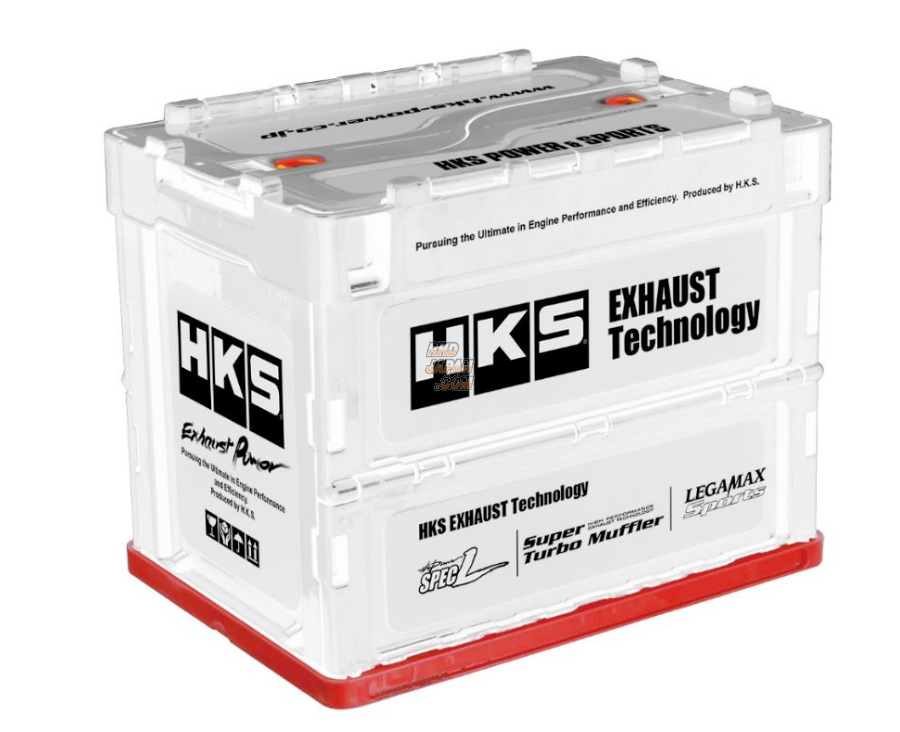 HKS Exhaust Technology Folding Container Box - White Small 20L