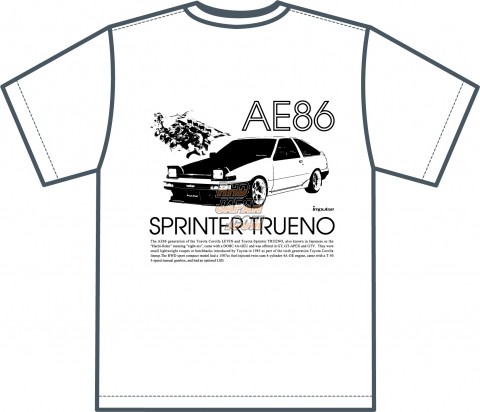 Impulse Original T-Shirt Sprinter Trueno AE86 White - Small