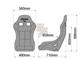 BRIDE ZETA IV Low Max Full Bucket Seat - Black Carbon Shell