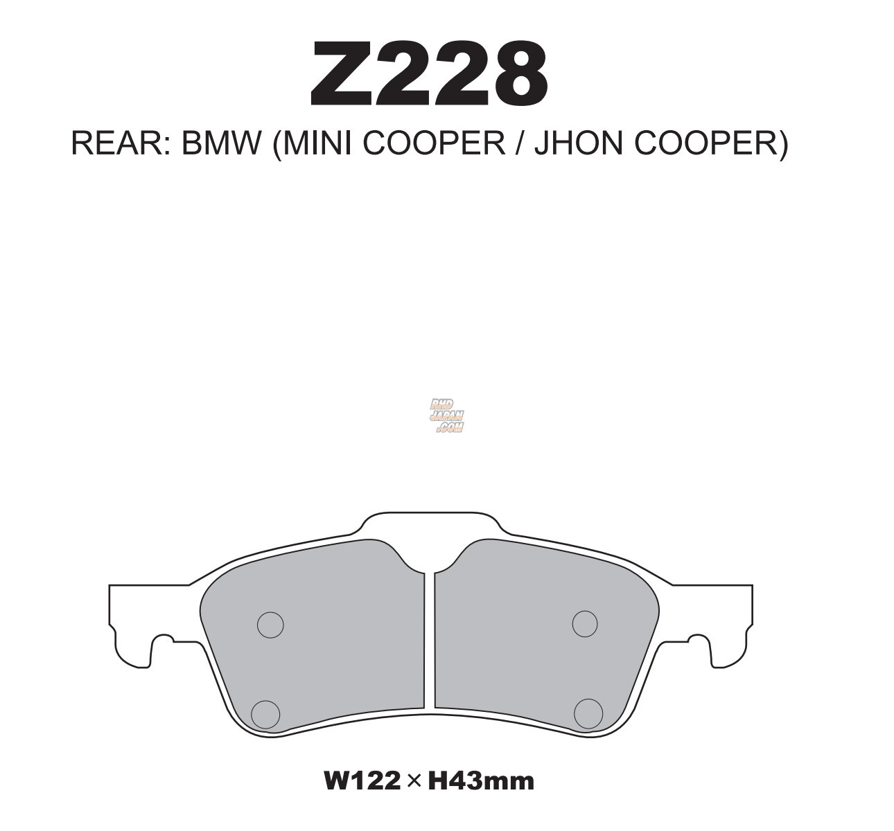 Project Mu Rear Brake Pads Type PS Perfect Spec - BMW Mini R50 R52 R53