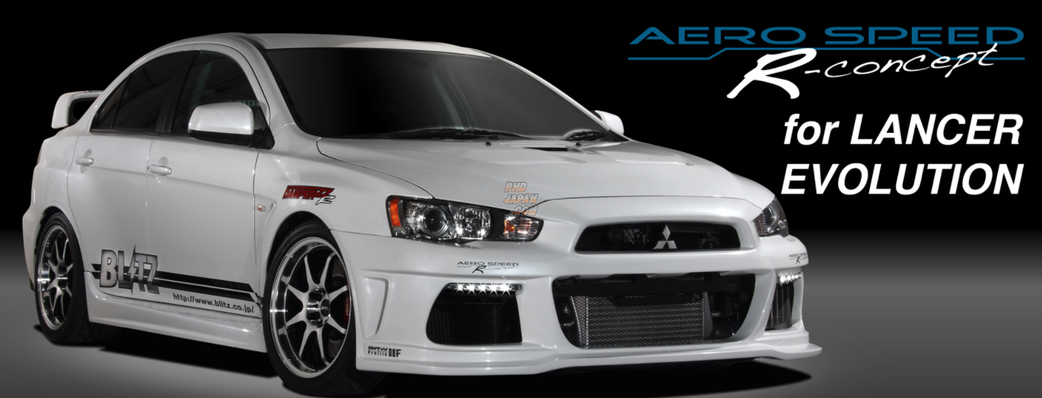 Blitz Aero Speed R-Concept Front Lip Spoiler - Lancer Evolution X CZ4A