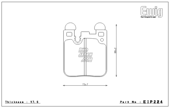 Endless Ewig Rear Brake Pads Circuit Compound CC43 (N35S) - BMW 1 Series F20 2 Series F22 F87 3 Series E36 F30 F31 4 Series F82