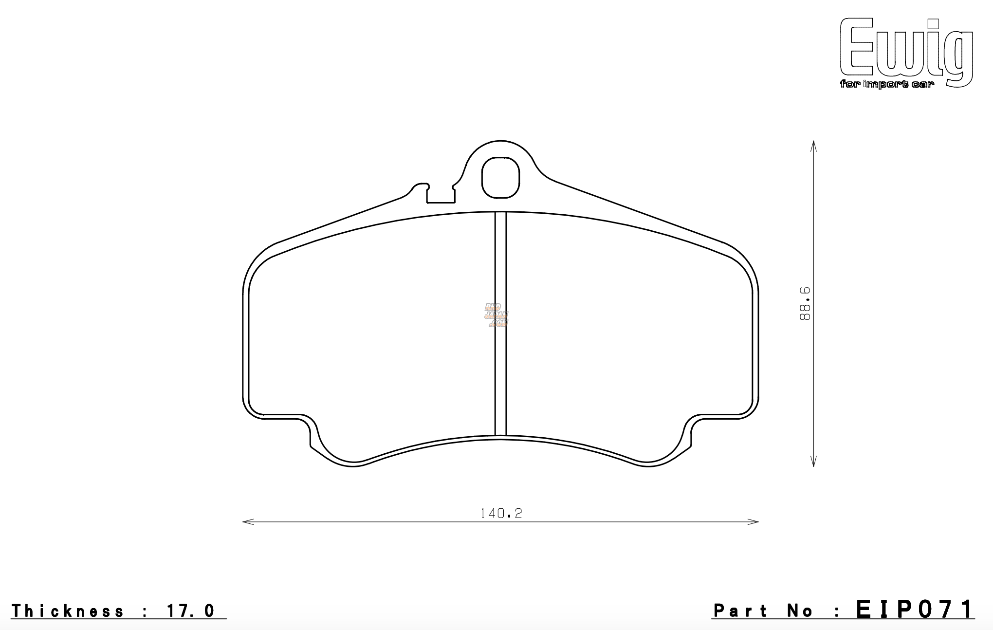 Endless Ewig Front Brake Pads Circuit Compound CC38 (ME22) - Porsche 911 996 Carrera 4S GT2 GT3/RS Turbo 997 Carrera S/4S