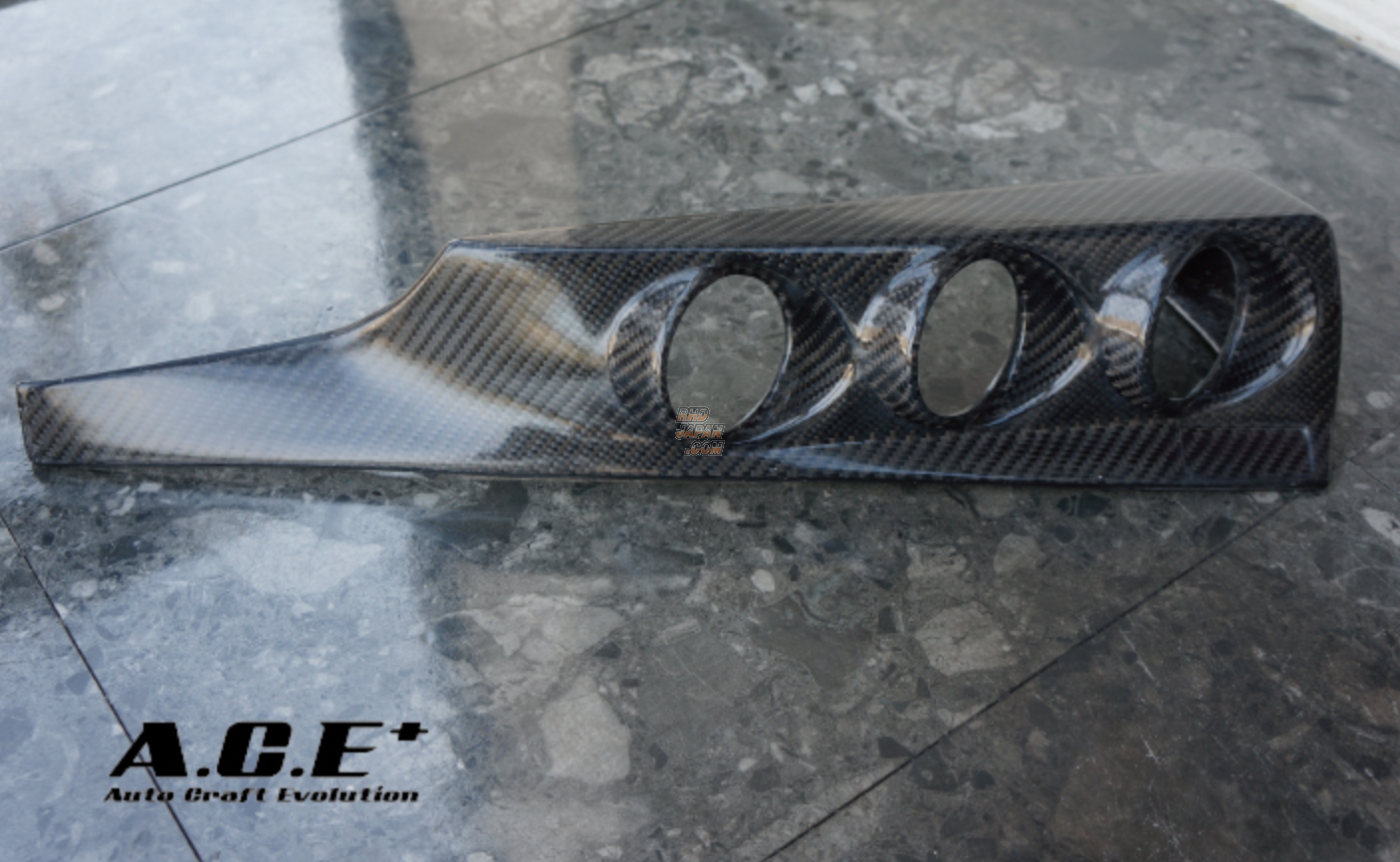 Auto Craft Evolution A.C.E. 3 Meter Panel Wet Carbon Fiber Gel Coat RHD