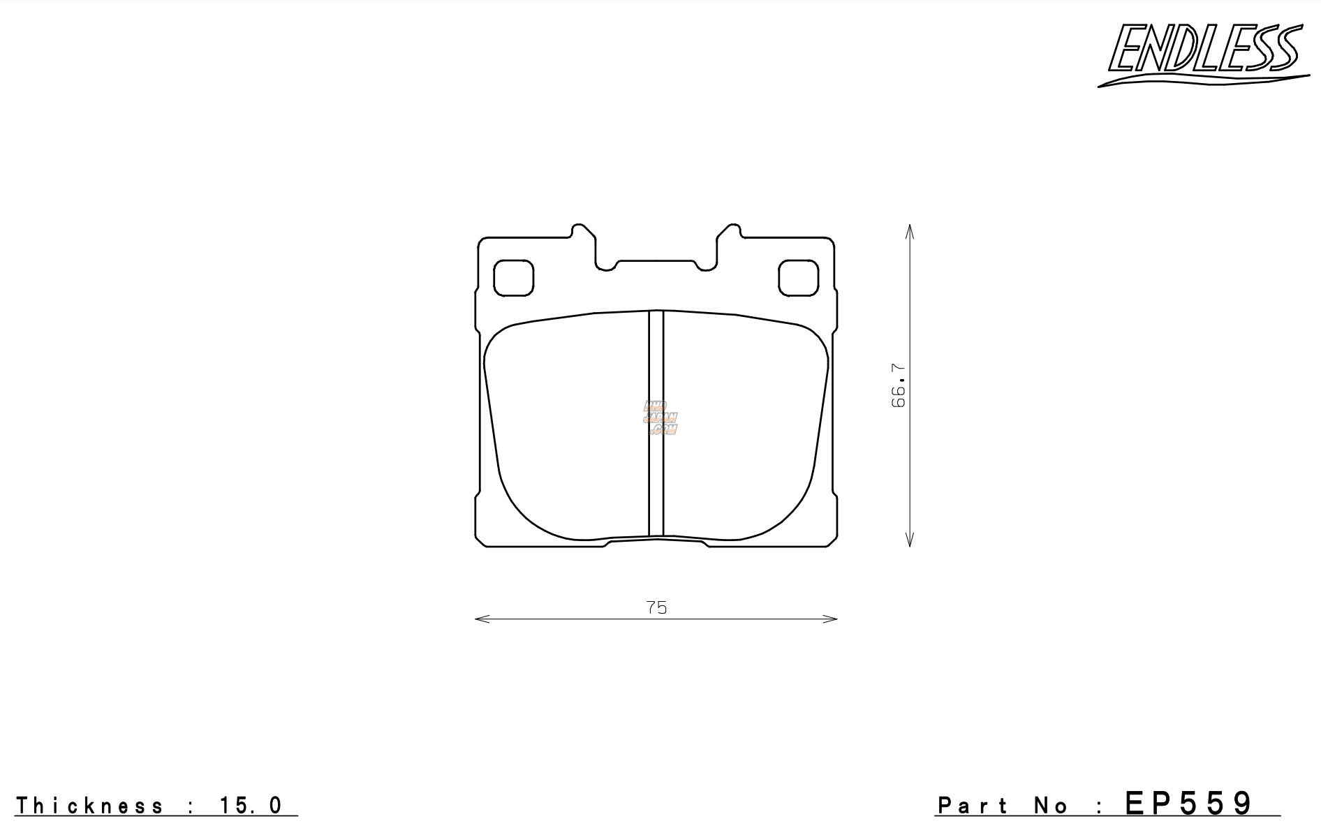 Endless Brake Pads Rear Set Circuit Compound CC40 (ME20) - GR Yaris GXPA16 GR Corolla GZEA14H