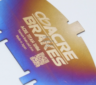 Acre Titanium Brake Pad Shim Set Front - Civic EP3 FD2 Integra DC5 S2000 AP1 AP2