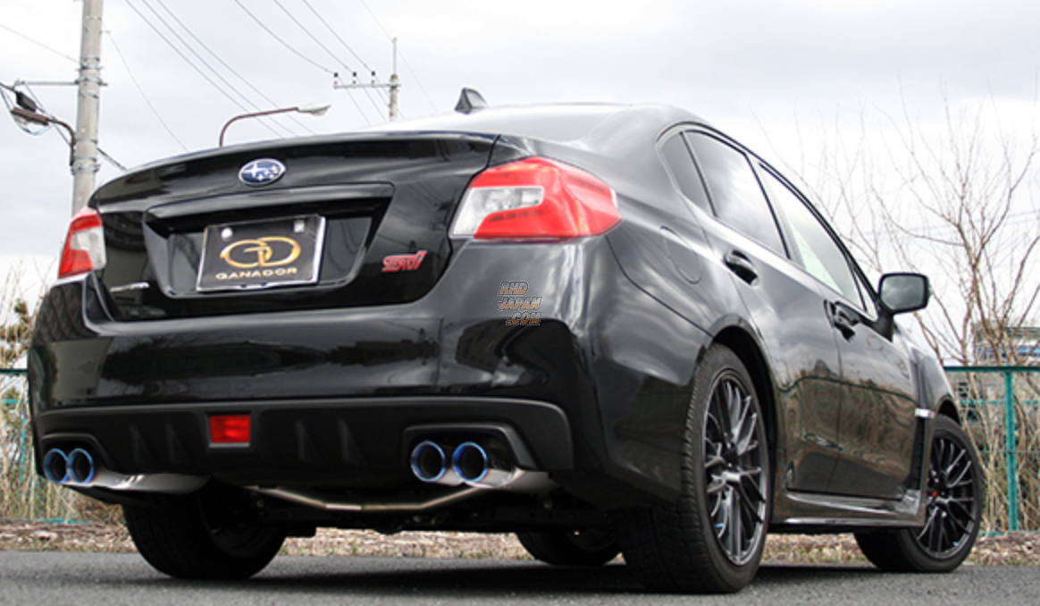 Ganador Vertex Sports Muffler Exhaust System with Center Pipe Full Titanium - WRX S4 VAG WRX STi VAB