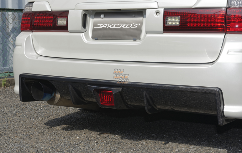 Takero's typeZERO Rear Bumper Spoiler Optional Parts Rear Diffuser Back Fog Base FRP - Stagea C34