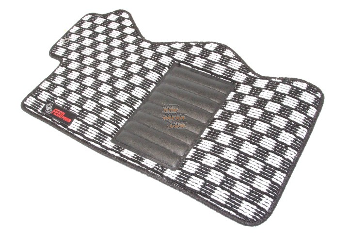 Fujita Engineering FEED Power Floor Mat Set Black/Silver Check - FD3S
