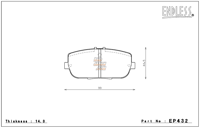 Endless Brake Pads Rear Set Circuit Compound CC38 (ME22) - Roadster NCEC ND5RC NDERC