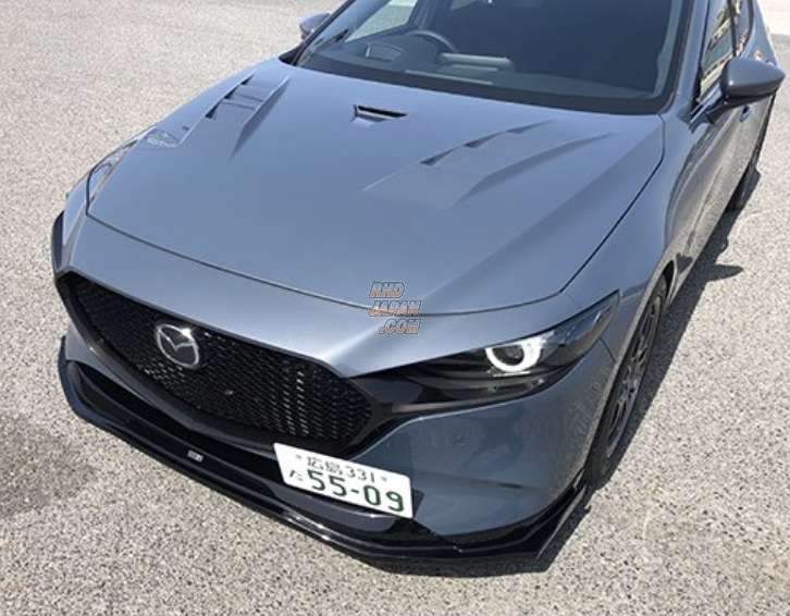 Leg Motorsport GT-A Series TCR Club Sports Front Lip Spoiler Black Primer Gel Coat - Mazda3 Fastback BP Series