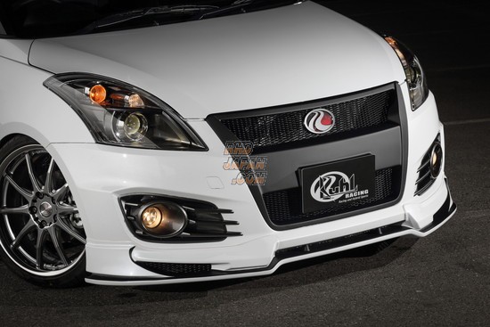 Kuhl Racing Front Grille FRP Matte Black Emblem Red Base Plate -  Swift Sport ZC32S